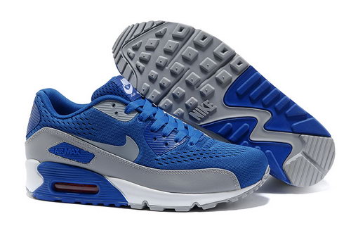 Nike Air Max 90 Premium Em Unisex Blue Gray Running Shoes Korea